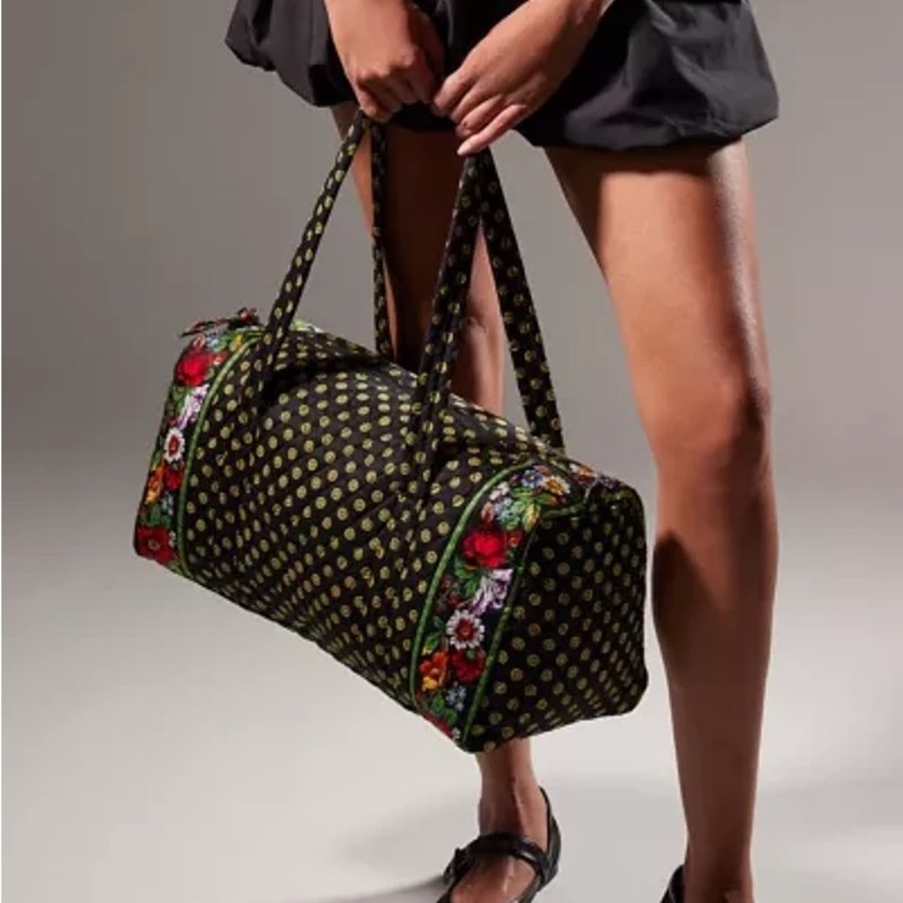 Floral Black Duffel Bag Vera Bradley Exclusive for Urban Outfitters